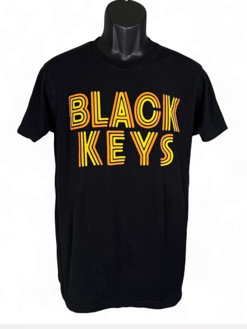 The Black Keys Band T Shirt Mens Tultex Black Yellow Graphic Concert Rock Tee M